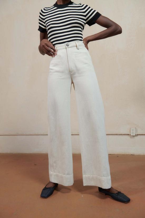  마리아 스탠리 스트레이트 팬츠 소프트 행크 팬츠 본 - MARIA STANLEY