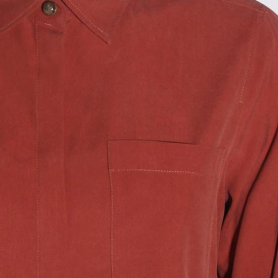  막스마라 블라우스 막스 마라 레드 실크 셔츠 테라코타 - MAX MARA