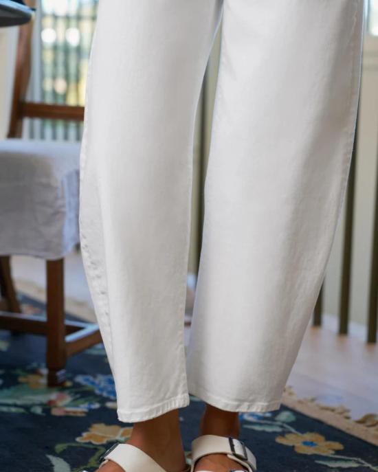  프랭크 앤 에일린 데님 팬츠 프랭크 & 아일린 브레넌 배럴 레그 진 화이트 - FRANK & EILEEN