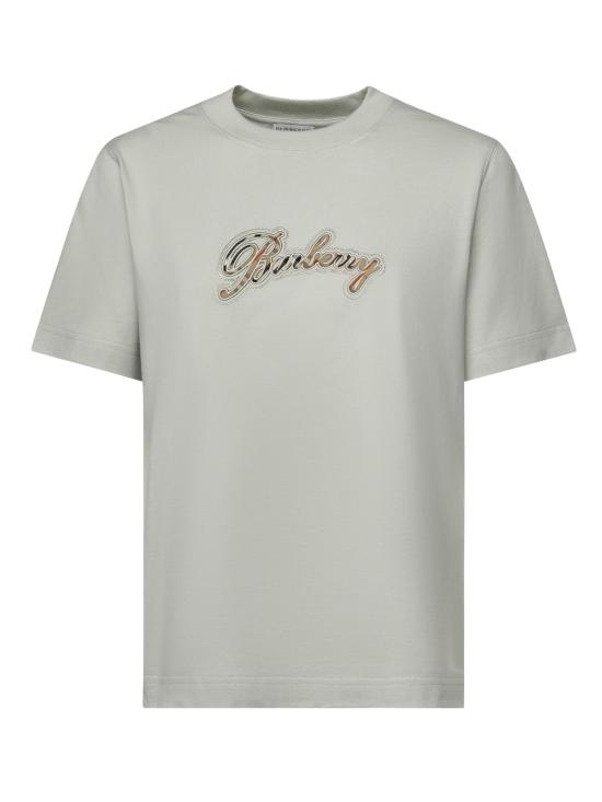  버버리 반팔 티셔츠 로고 코튼 티셔츠, 씨폼 그린 색상