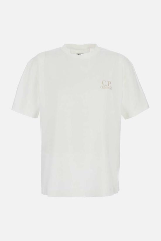  씨피 컴퍼니 반팔 티셔츠 C.P. 컴퍼니 저지 반팔 로고 티셔츠 (화이트)