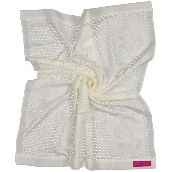  [키즈] Prince of Scots 침구 키즈 프린스 오브 스코츠 사우샘프턴 홈 레이스 위브 버니 아기 담요 아이보리