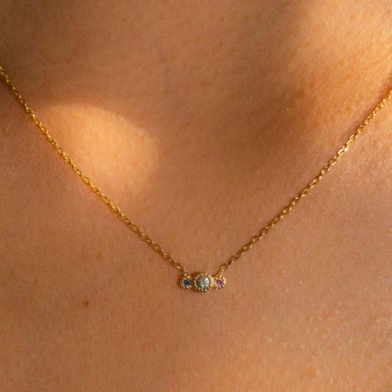  제니 권 디자인스 목걸이/팬던트 제니 권 디자인 그린 사파이어 저니 네크리스 - JENNIE KWON DESIGNS