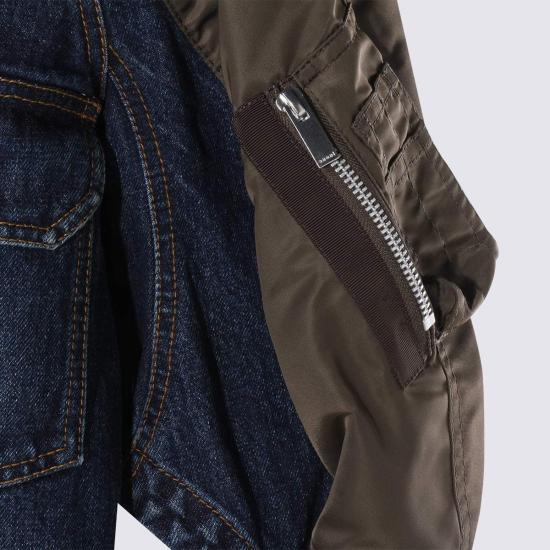  사카이 데님 자켓 Sacai 데님 재킷 블루/카키 - SACAI