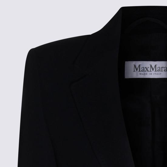  막스마라 수트 자켓 다크 블루 캐시미어 블레이저 블루 마리노 - MAX MARA