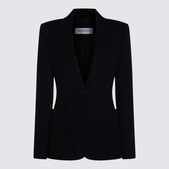  막스마라 수트 자켓 다크 블루 캐시미어 블레이저 블루 마리노