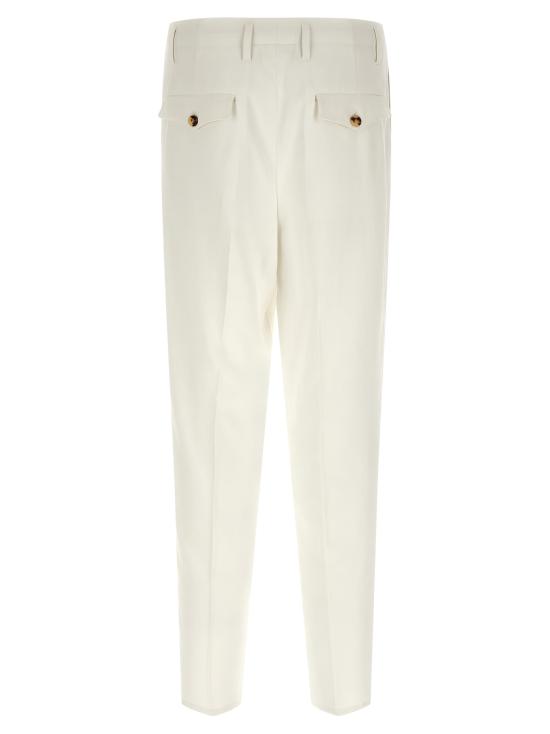 26SS 브루넬로 쿠치넬리 스트레이트 팬츠 MB416S2440C4171 White - BRUNELLO CUCINELLI