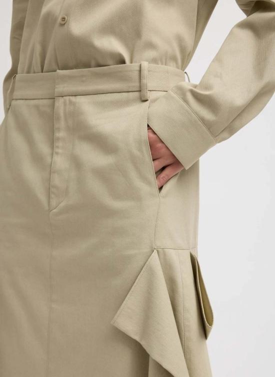  티비 롱 스커트 럭스 스프링 트윌 주름  토프 - TIBI