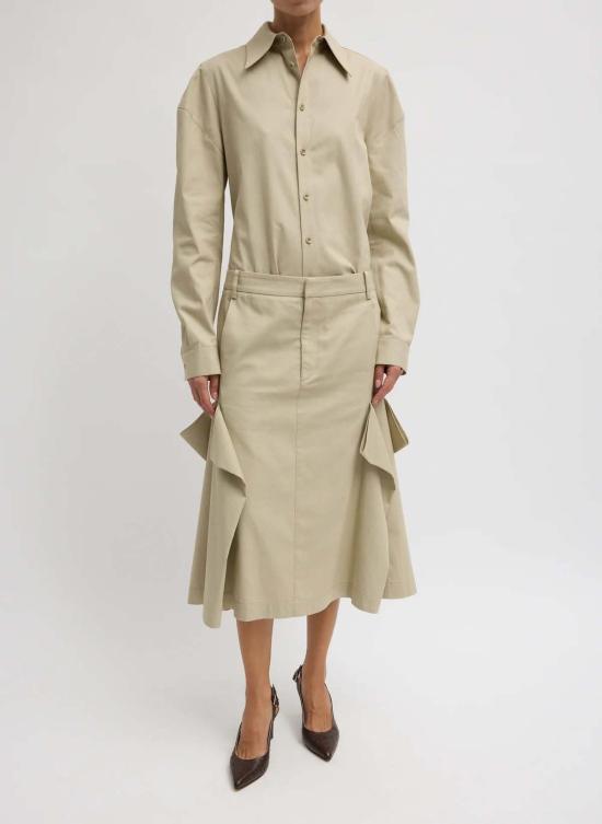  티비 롱 스커트 럭스 스프링 트윌 주름  토프