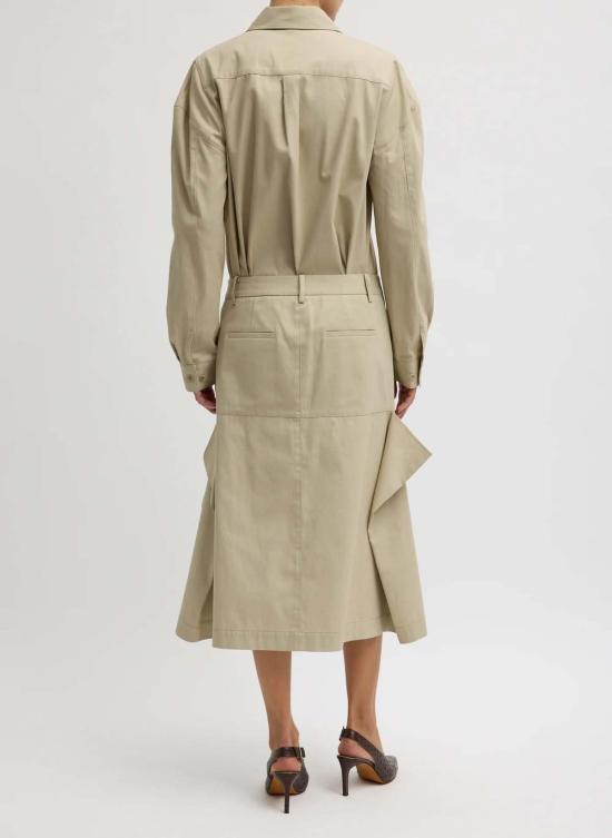  티비 롱 스커트 럭스 스프링 트윌 주름  토프 - TIBI