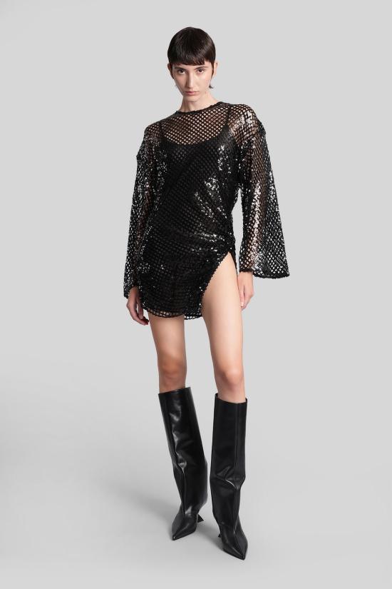  디 아티코 숏 원피스 아티코 미니 드레스 블랙