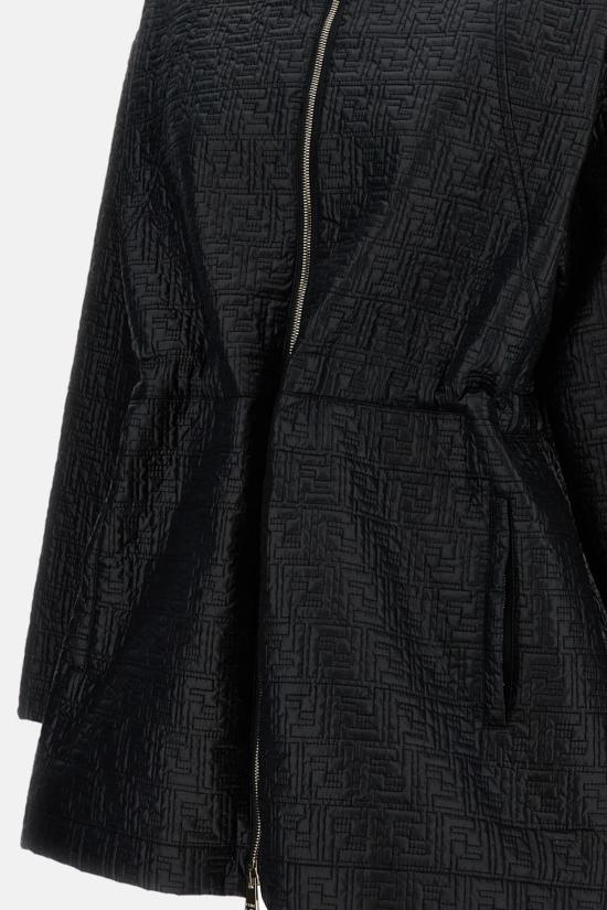  펜디 패딩 퀼팅 나일론 파카 블랙 - FENDI