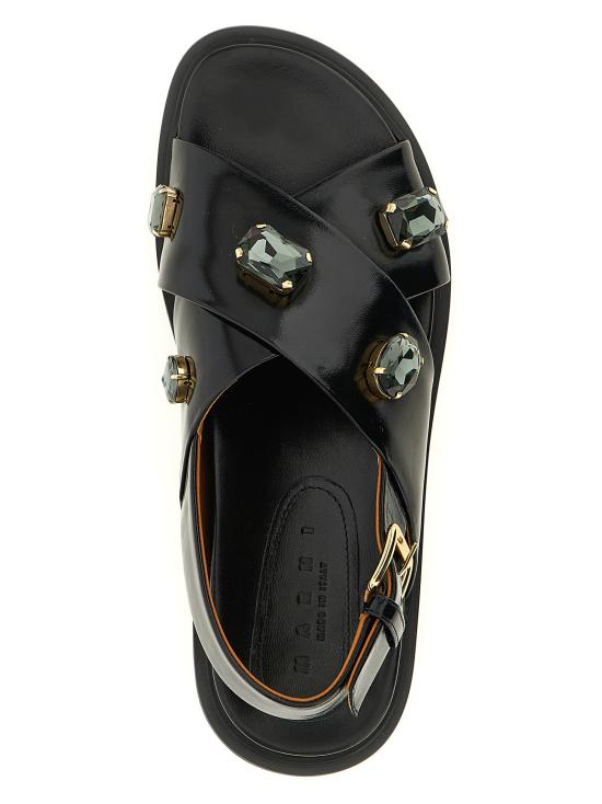 26SS 마르니 샌들 FBMS018501P771000N99 Black - MARNI