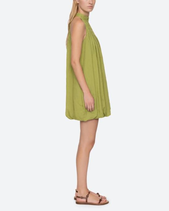  씨뉴욕 숏 원피스 씨 나이 바이올렛 홀터 미니 드레스 그린 - SEA NY