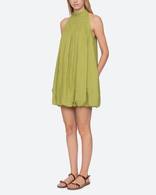  씨뉴욕 숏 원피스 씨 나이 바이올렛 홀터 미니 드레스 그린 - SEA NY