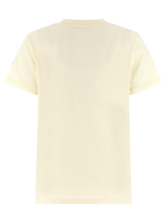  몽클레어 반팔 티셔츠 몽클레르 로고 티셔츠 화이트 - MONCLER