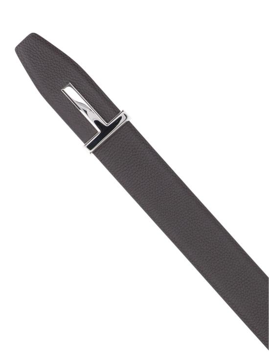  톰포드 가죽 벨트 톰 포드 T 아이콘  브라운 - TOMFORD