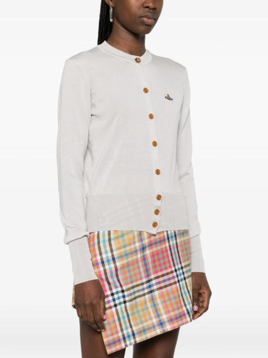 26SS 비비안웨스트우드 BEA 베아 니트 가디건 1803002PY001AP403 LIGHT GREY DOM - VIVIENNE WESTWOOD