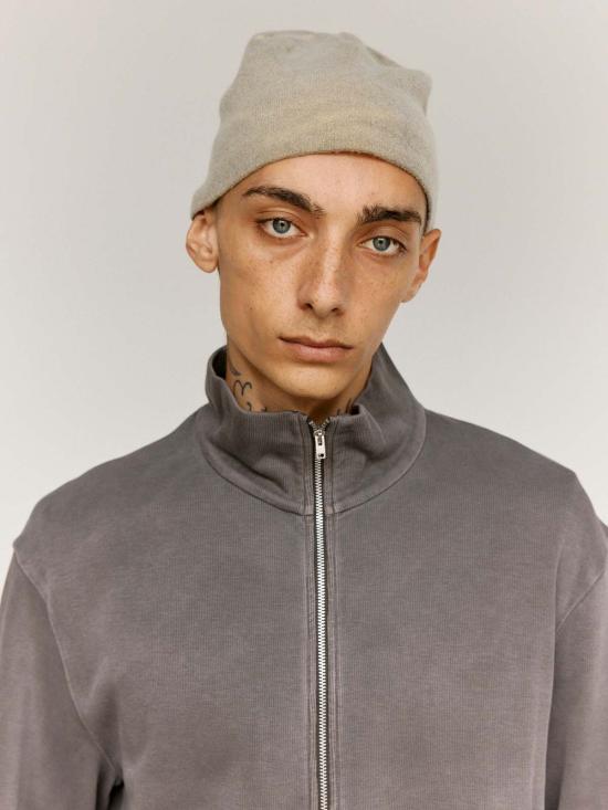  아워레가시 긴팔 티셔츠 Our Legacy Shrunken Fullzip Sweatshirt Worn Graphite - OUR LEGACY