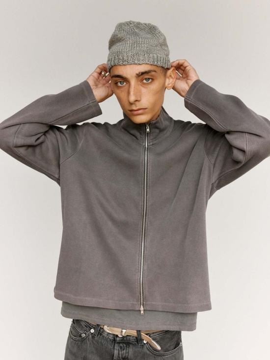  아워레가시 긴팔 티셔츠 Our Legacy Shrunken Fullzip Sweatshirt Worn Graphite