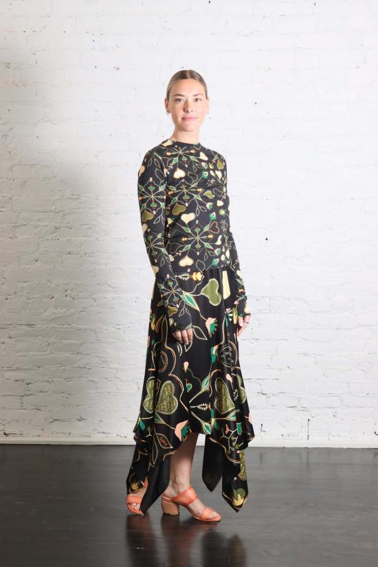  로데브예 미디 스커트 로데비에르 에디스 스커트 블랙