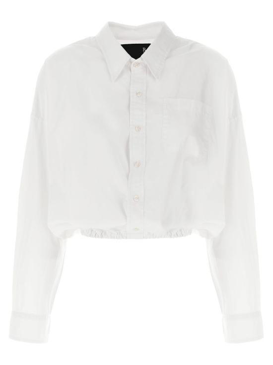  알13 셔츠 R13 크로스오버 버블 셔츠 화이트