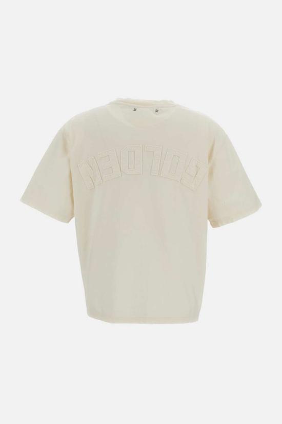  골든구스 반팔 티셔츠 골든 구스 박시 티셔츠 크림 화이트 - GOLDEN GOOSE