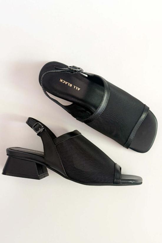  ALL BLACK 힐/펌프스 올 블랙 시스루 뷰티 슈즈 - OTHER BRANDS