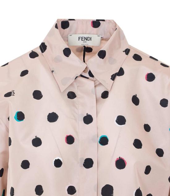  펜디 블라우스 도트 프린트 셔츠 화이트 - FENDI