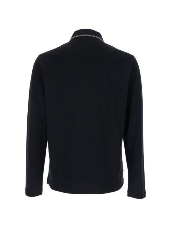  엠포리오 아르마니 폴로 티셔츠 로고 코튼 폴로 셔츠 블랙 - EMPORIO ARMANI