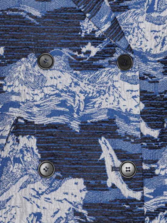  헨릭 빕스코브 수트 자켓 Henrik Vibskov 모티브 블레이저 피시 블루 - HENRIK VIBSKOV