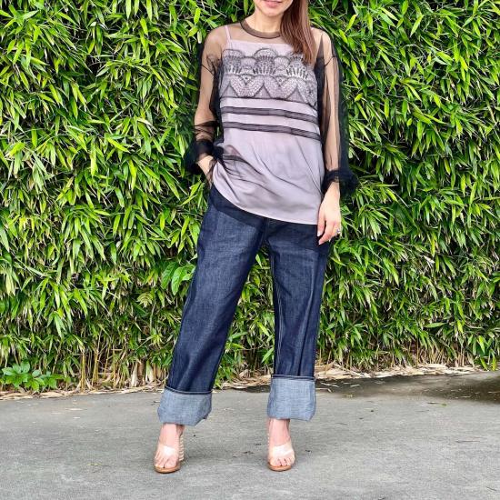  소피 드후레 블라우스 소피 드후어 보이스 나이스 탑 블랙 - SOFIE D'HOORE