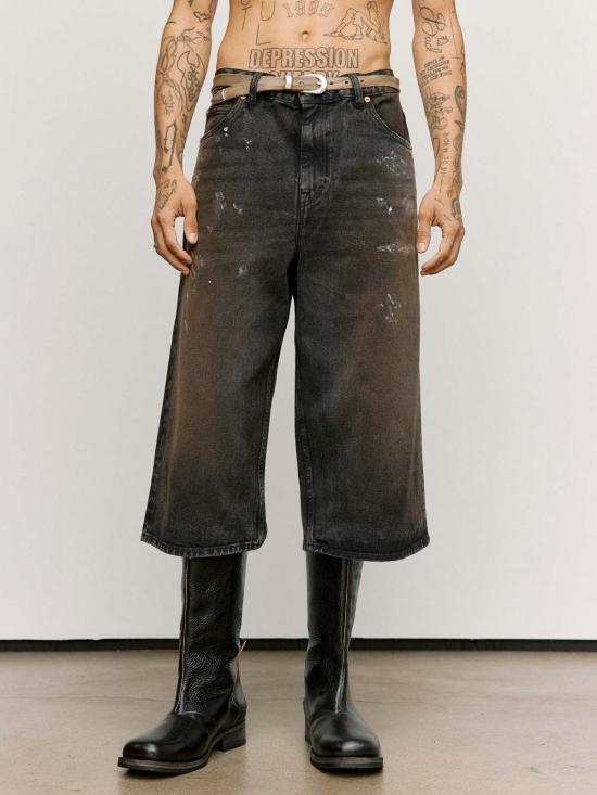  아워레가시 데님 숏팬츠 아워 레거시 카프리컷 쇼츠 네뷸라 워시