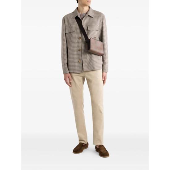  에트로 반팔 티셔츠 티셔츠 브라운/뉴트럴 - ETRO