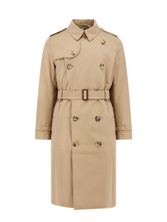  버버리 트렌치 코트 켄싱턴 코튼  허니