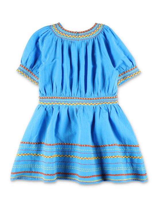  [키즈] 스텔라 맥카트니 원피스 스텔라 매카트니 아동용 자수 린넨 코튼 드레스 (블루) - STELLA MCCARTNEY