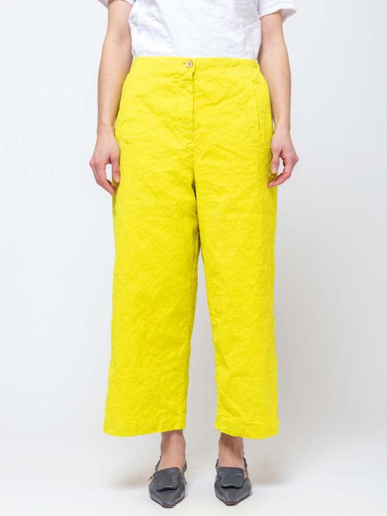  에이치플러스 하노 베셀 팬츠 H+ 한노 웨셀 폴렛 개버딘  라임 - H+ HANNOH WESSEL