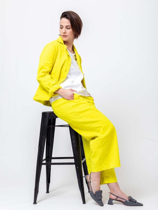  에이치플러스 하노 베셀 팬츠 H+ 한노 웨셀 폴렛 개버딘  라임 - H+ HANNOH WESSEL