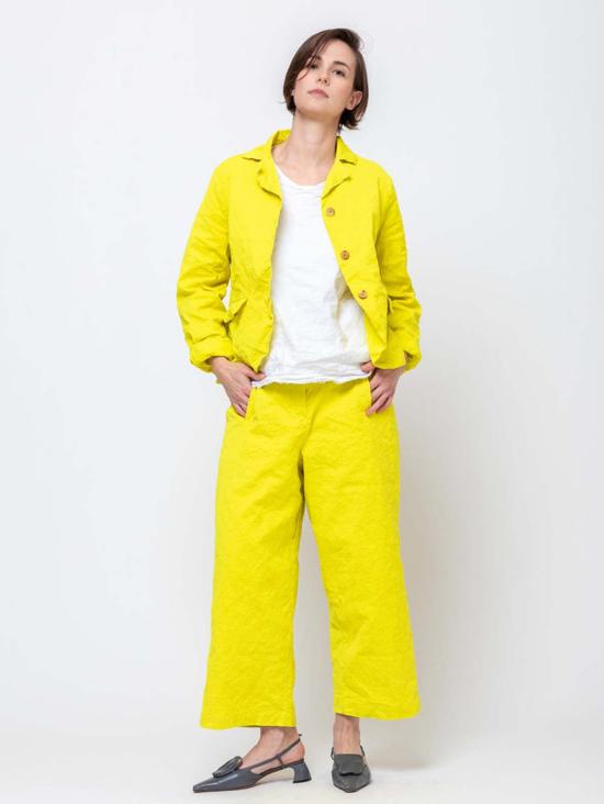  에이치플러스 하노 베셀 팬츠 H+ 한노 웨셀 폴렛 개버딘  라임 - H+ HANNOH WESSEL