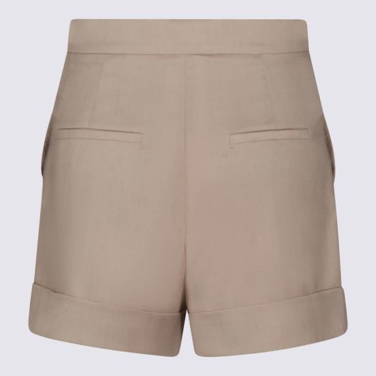  막스마라 숏팬츠 울 블렌드 쇼츠 샌드 - MAX MARA