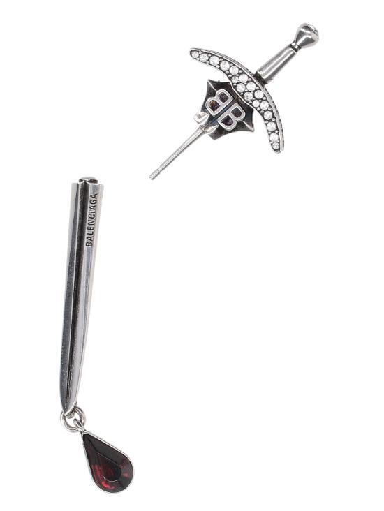 26SS 발렌시아가 싱글 이어링 695011 TZ63I 1741 Silver - BALENCIAGA