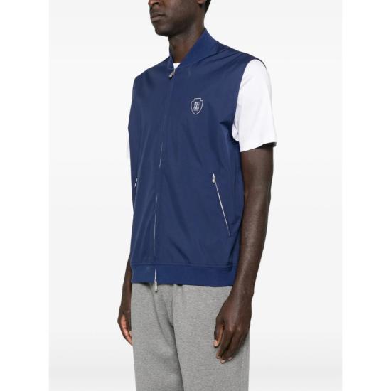  브루넬로 쿠치넬리 베스트 Brunello Cucinelli 스웨터 조끼 블루 - BRUNELLO CUCINELLI