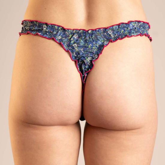  Le Boudoir Los Angeles 팬티 르부두아르로산젤레스 라 조지아 코튼 탕가  블루 플라워 - OTHER BRANDS