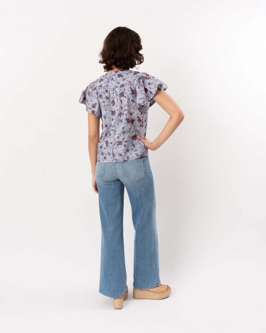  울라 존슨 블라우스 펄린 반팔 코튼  가드니아 - ULLA JOHNSON