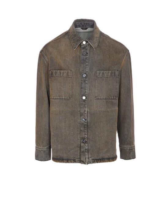  펜디 데님 팬츠 오버다이드 데님 셔츠 그레이