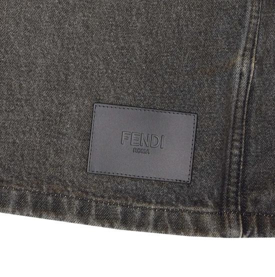  펜디 데님 팬츠 오버다이드 데님 셔츠 그레이 - FENDI