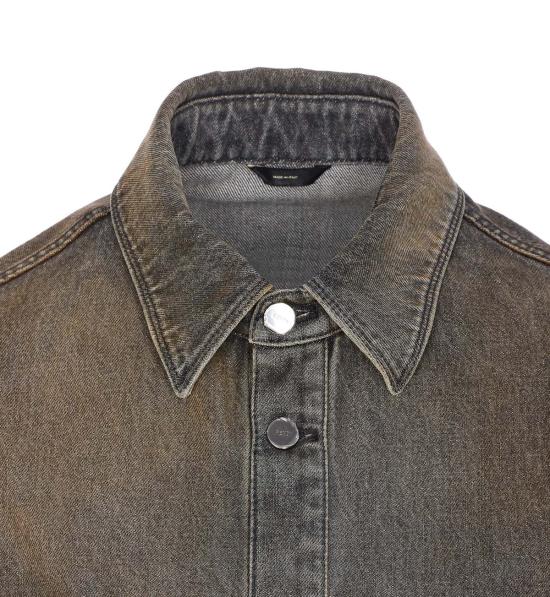  펜디 데님 팬츠 오버다이드 데님 셔츠 그레이 - FENDI