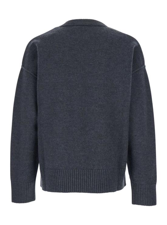  아미 스웨터 알렉상드르 마티우시 ADC 자수 울 크루넥  그레이 - AMI