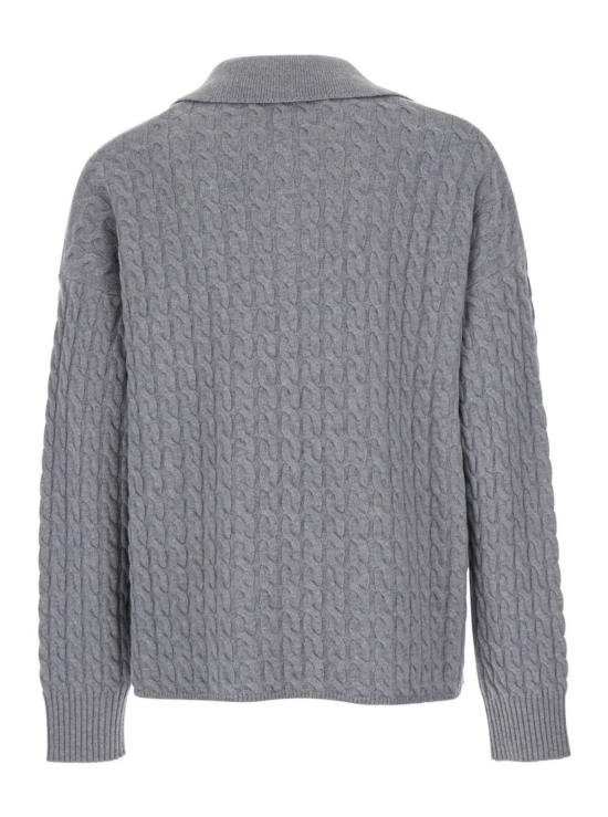  아미 폴로 티셔츠 알렉상드르 마티우시 그레이 울 소재 폴로 셔츠 (우븐 디자인) - AMI