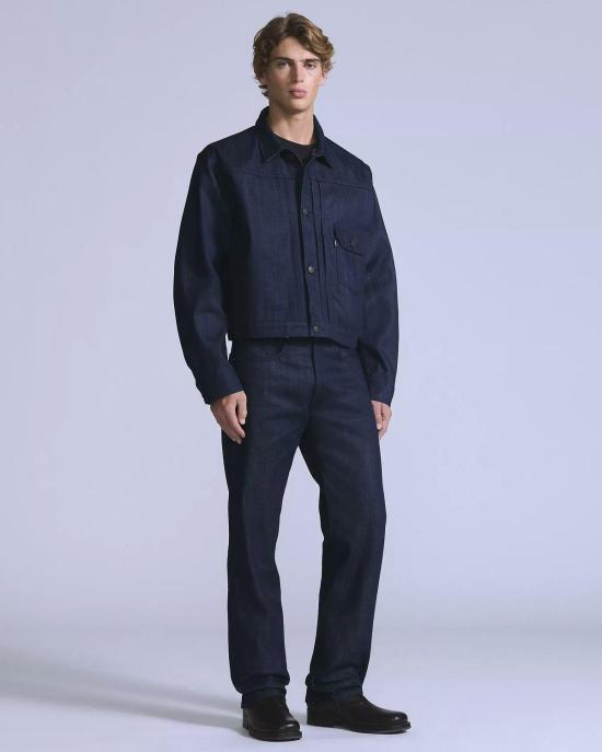  리바이스 데님 팬츠 블루 탭 앵커 릴렉스드 미지 진 - LEVI'S